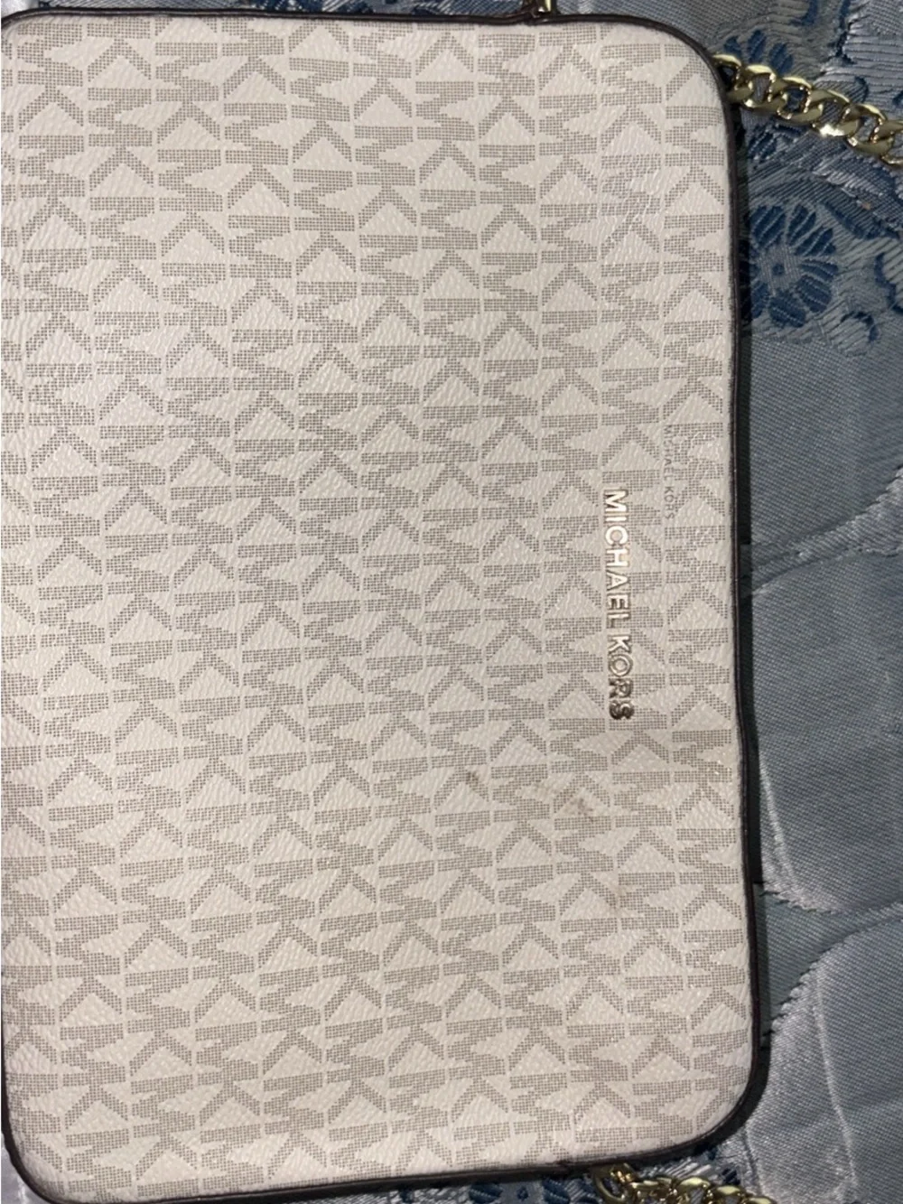 Michael Kors Silver Logo Dust Bag with Gold Card
